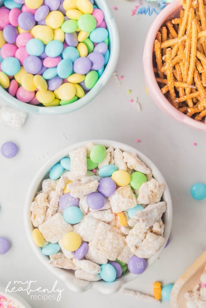 Easter Bunny Bait (Puppy Chow Mix) - My Heavenly Recipes