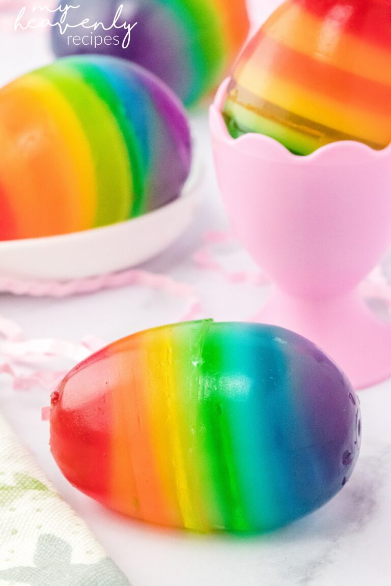 Rainbow Jello Easter Eggs My Heavenly Recipes