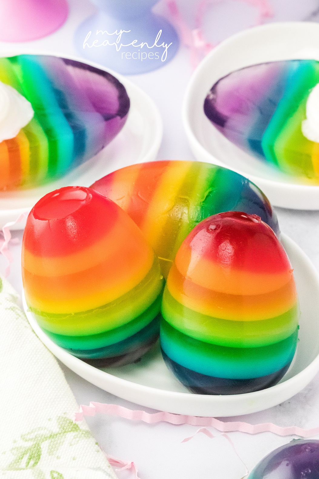Rainbow Jello Easter Eggs