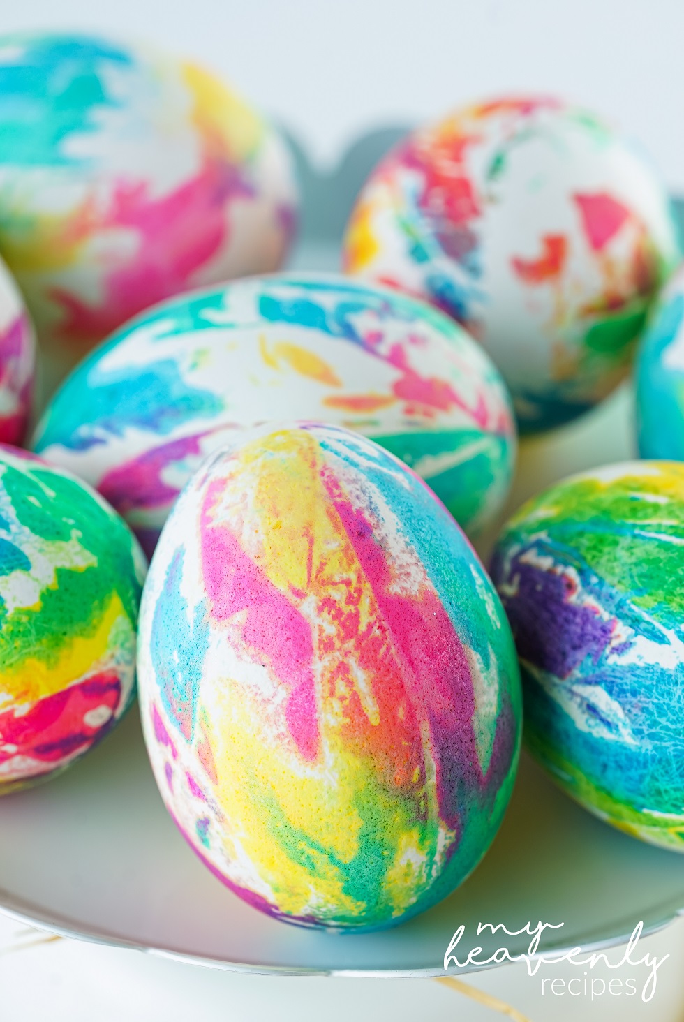 Tie Dye Easter Eggs - My Heavenly Recipes