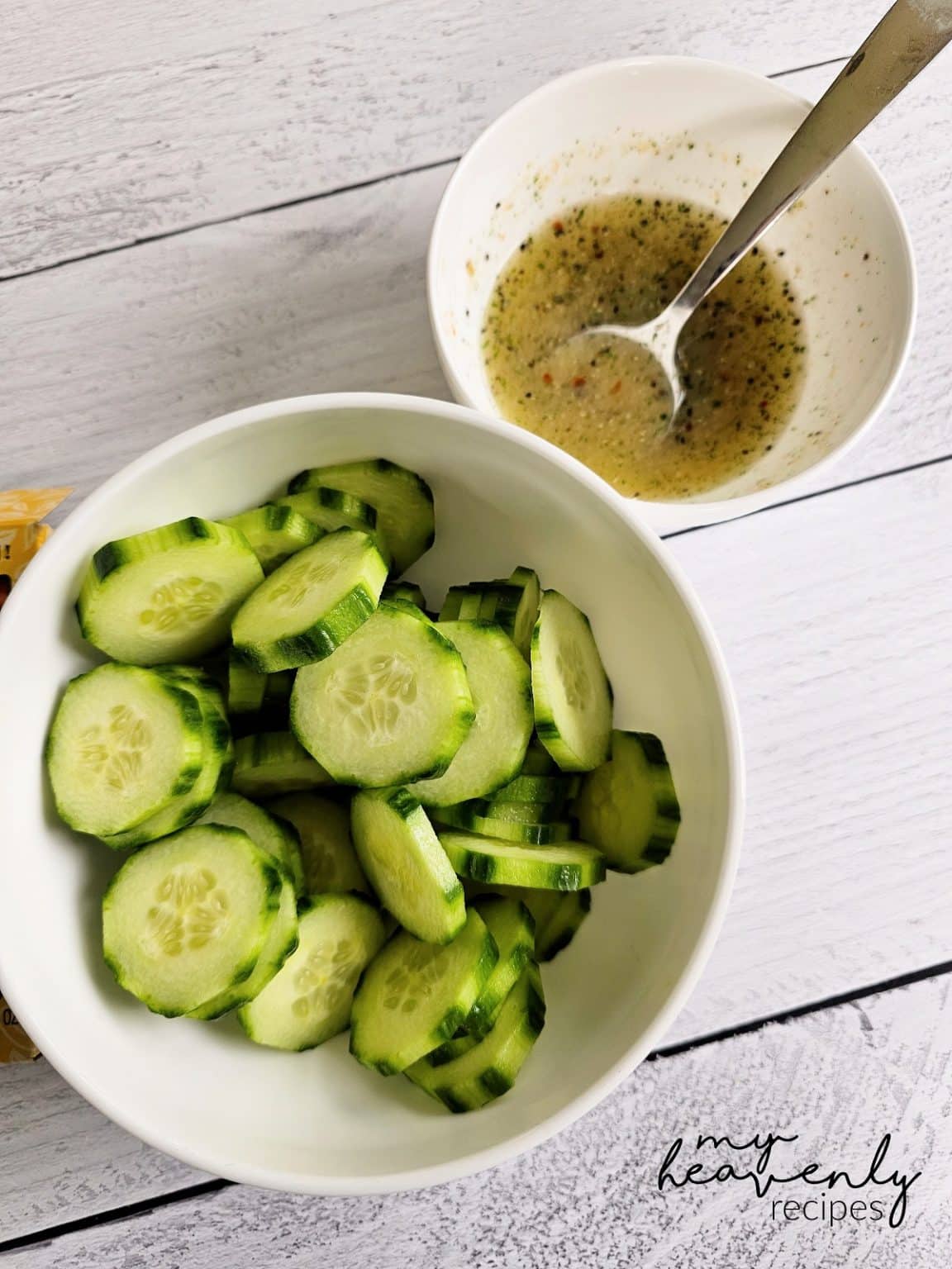 Zesty Italian Cucumber Salad - My Heavenly Recipes