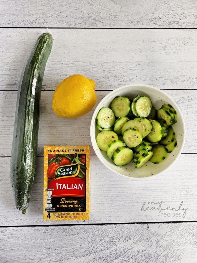 Zesty Italian Cucumber Salad My Heavenly Recipes