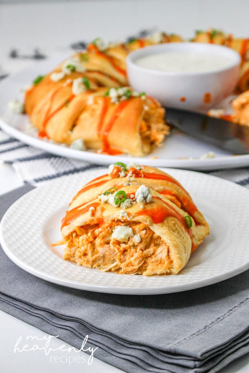 Buffalo Chicken Crescent Ring - My Heavenly Recipes