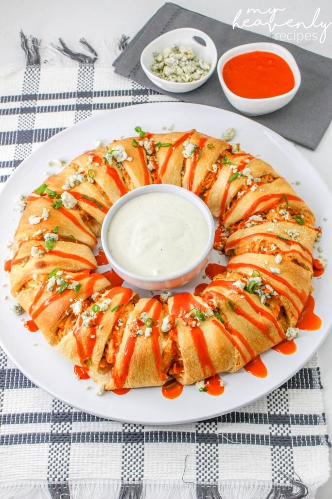 Buffalo Chicken Crescent Ring - My Heavenly Recipes