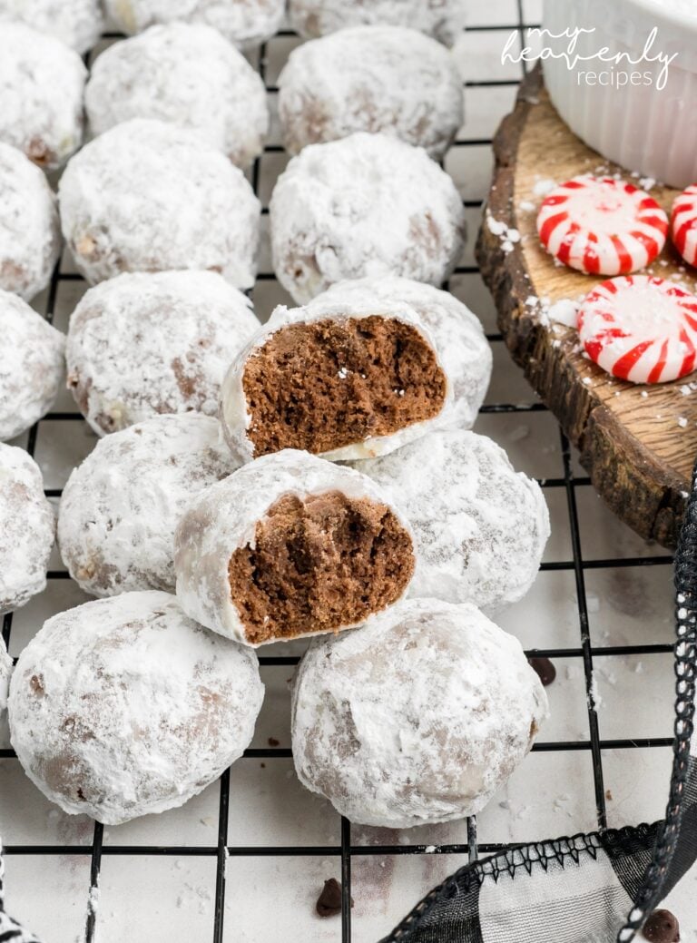 Chocolate Snowball Cookies My Heavenly Recipes