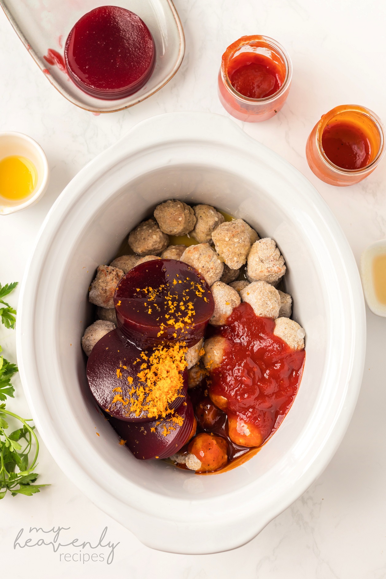 Crockpot Cranberry Meatballs Recipe - My Heavenly Recipes