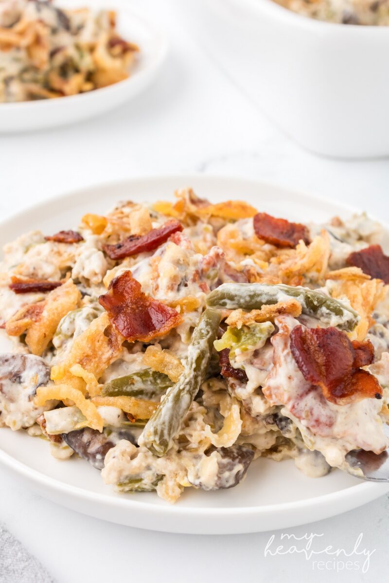 Green Bean Casserole With Bacon My Heavenly Recipes