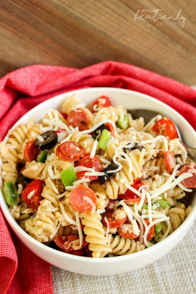 Pepperoni Pasta Salad My Heavenly Recipes