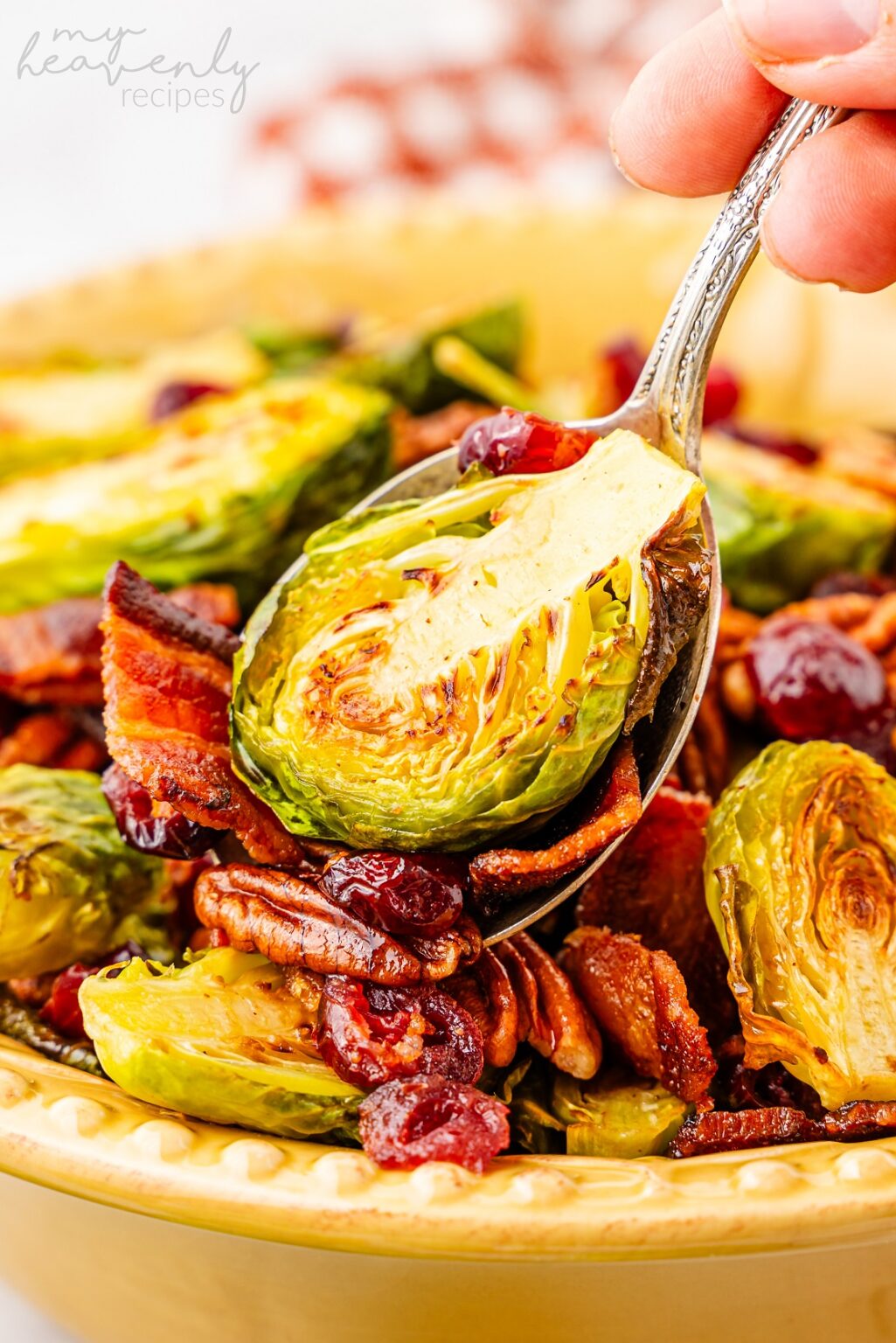 Roasted Brussel Sprouts with Bacon & Pecans My Heavenly Recipes