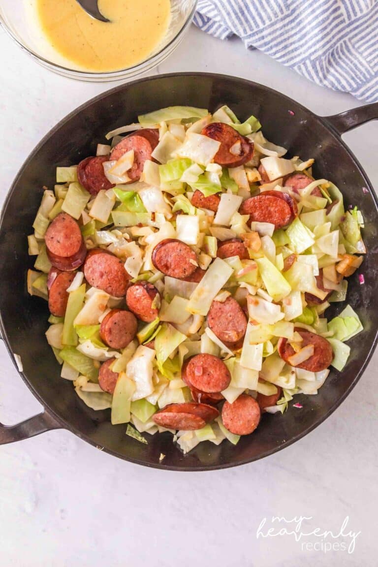 Kielbasa and Cabbage Skillet Recipe My Heavenly Recipes