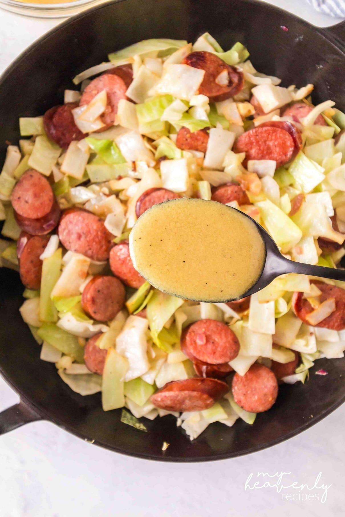 Kielbasa and Cabbage Skillet Recipe My Heavenly Recipes