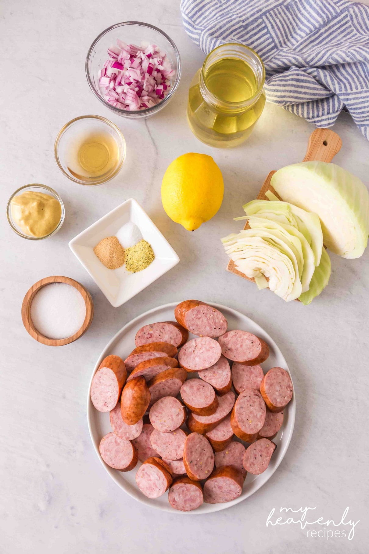 Kielbasa and Cabbage Skillet Recipe - My Heavenly Recipes