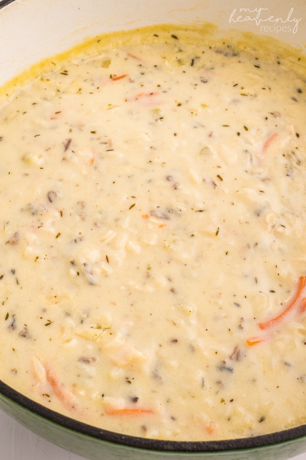Creamy Chicken and Wild Rice Soup Recipe - My Heavenly Recipes