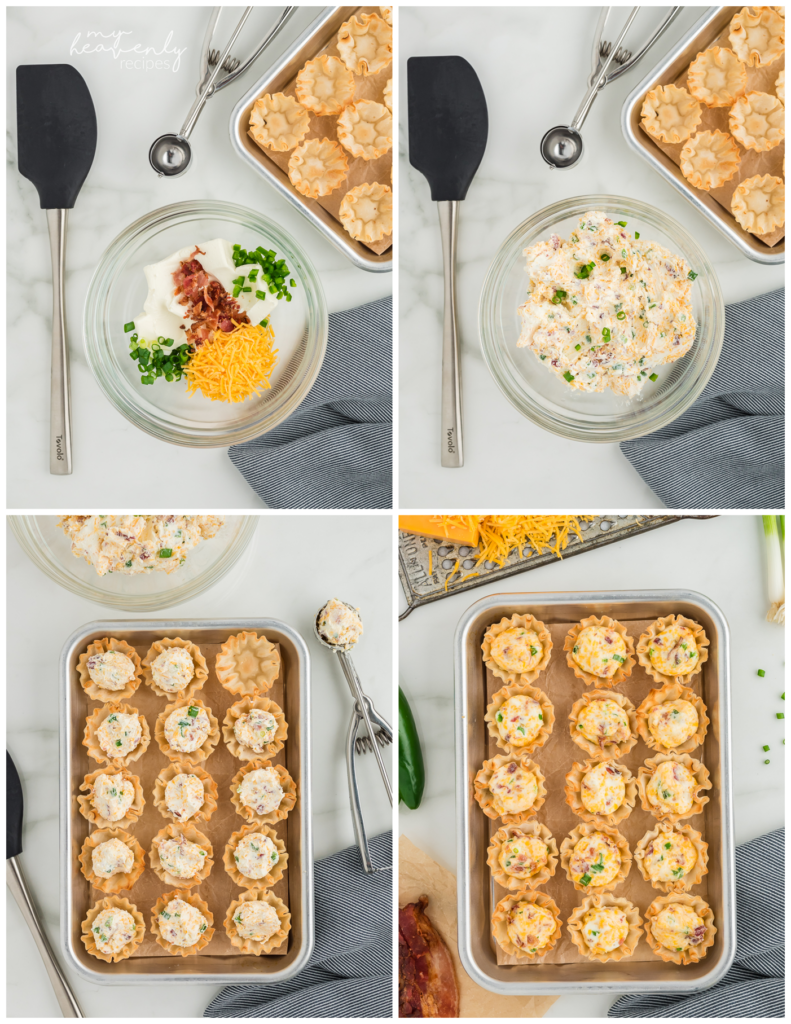 Baked Jalapeno Popper Phyllo Cups - Peas and Crayons