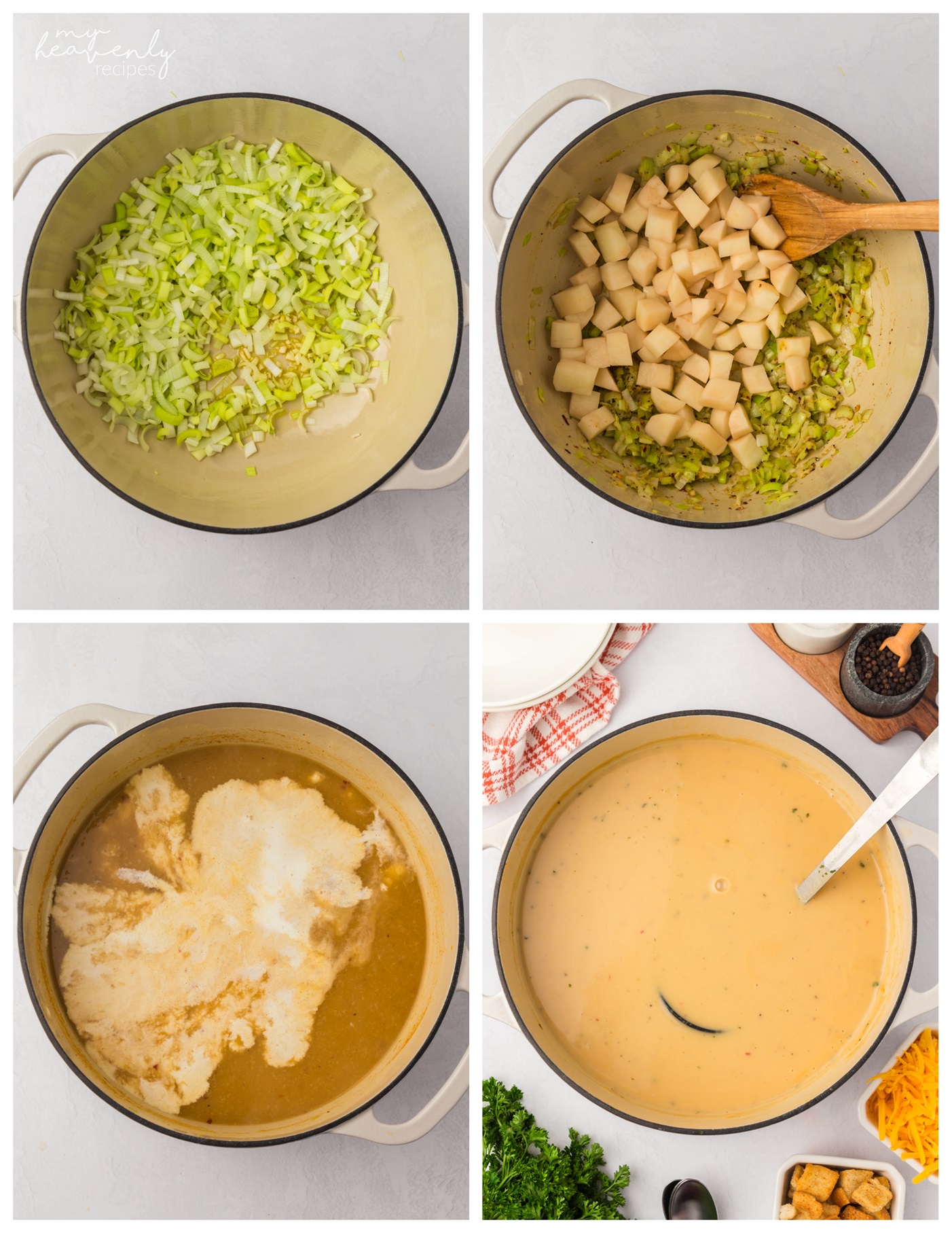 Potato Leek Soup Recipe - My Heavenly Recipes