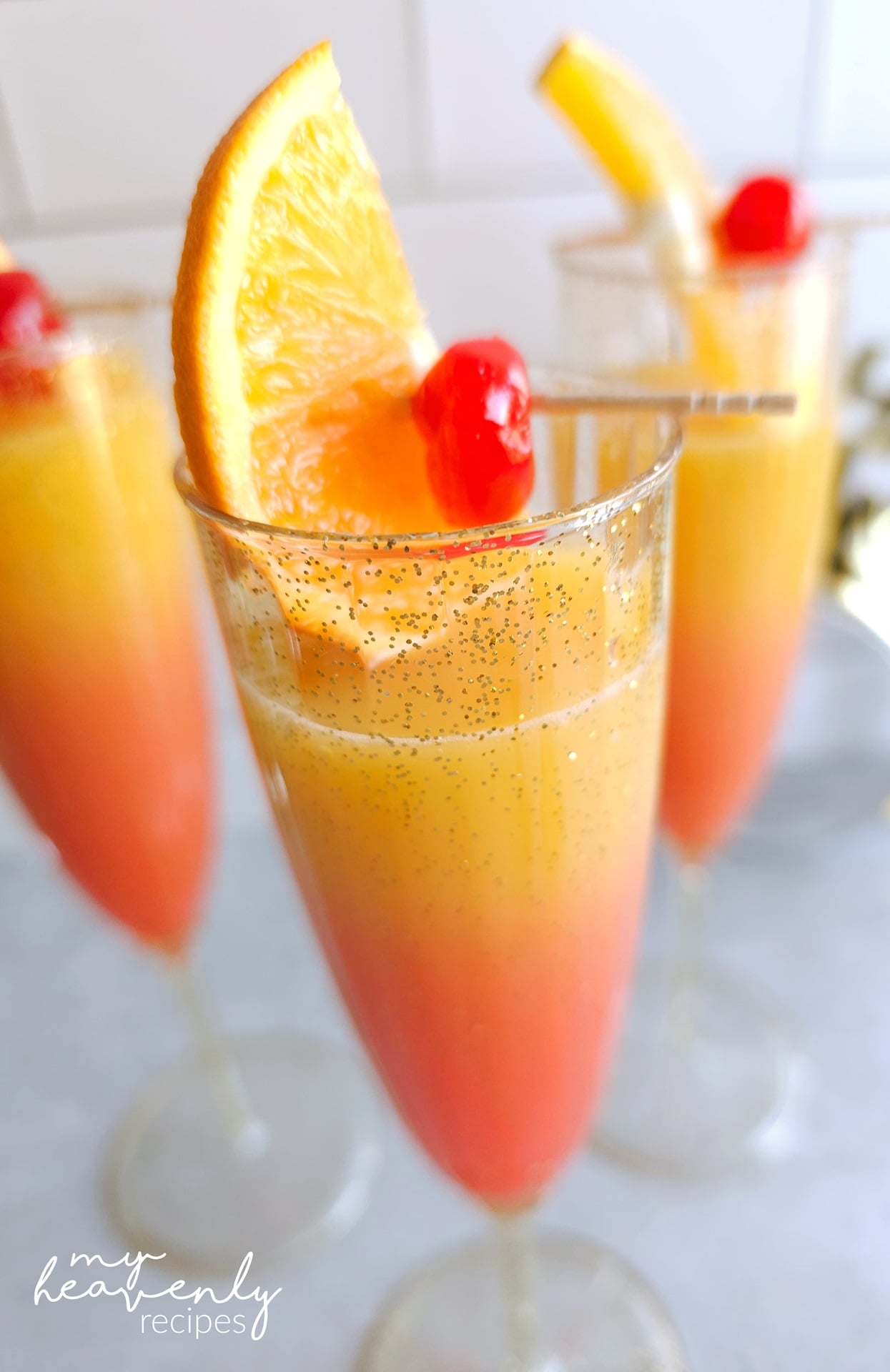 Orange Sunrise Mocktails - My Heavenly Recipes