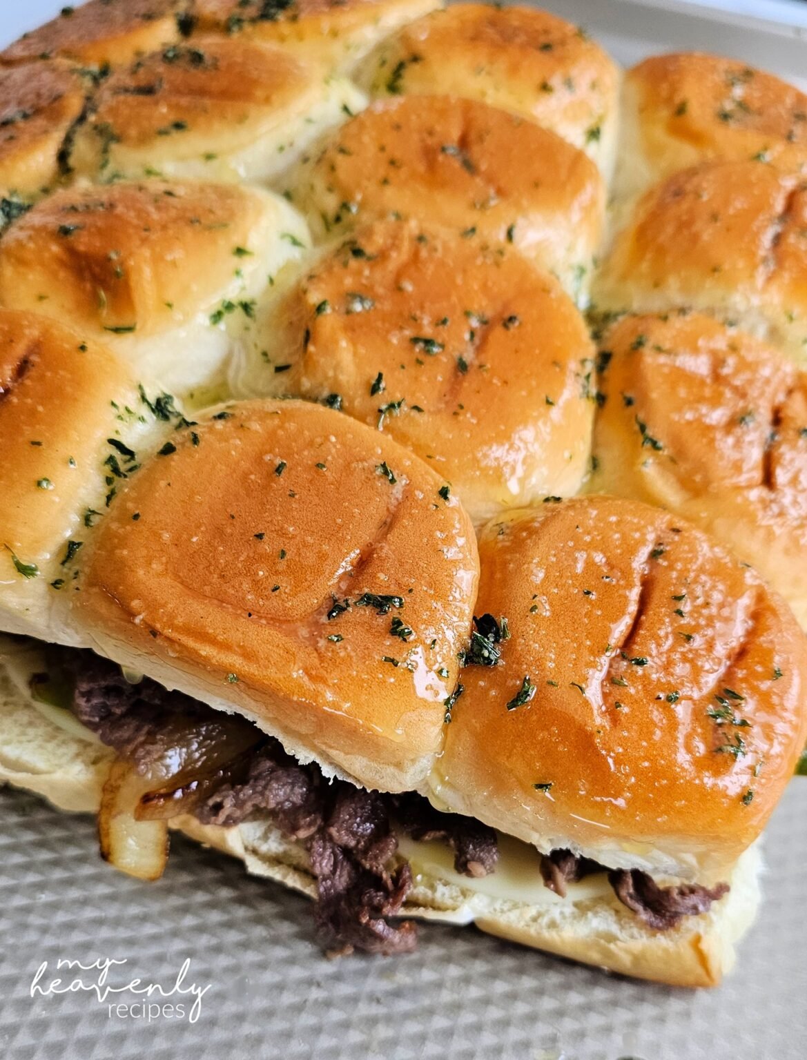Philly Cheesesteak Sliders Using Hawaiian Rolls My Heavenly Recipes