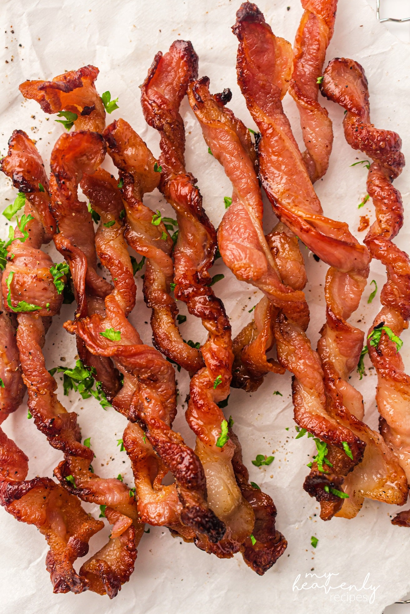 Air Fryer Twisted Bacon My Heavenly Recipes