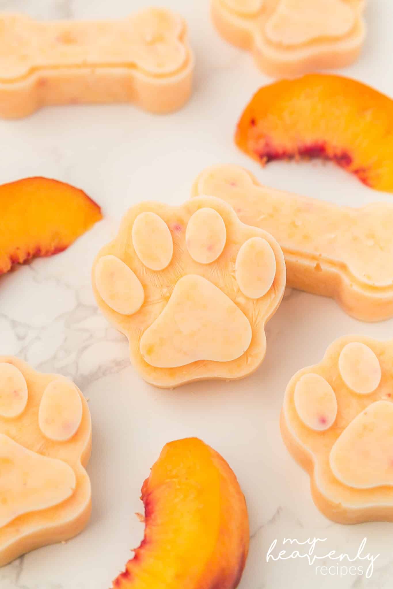 Peach Frozen Yogurt Dog Treats