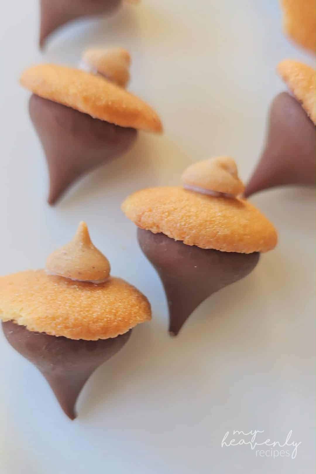 Nilla Wafer Acorn Cookies