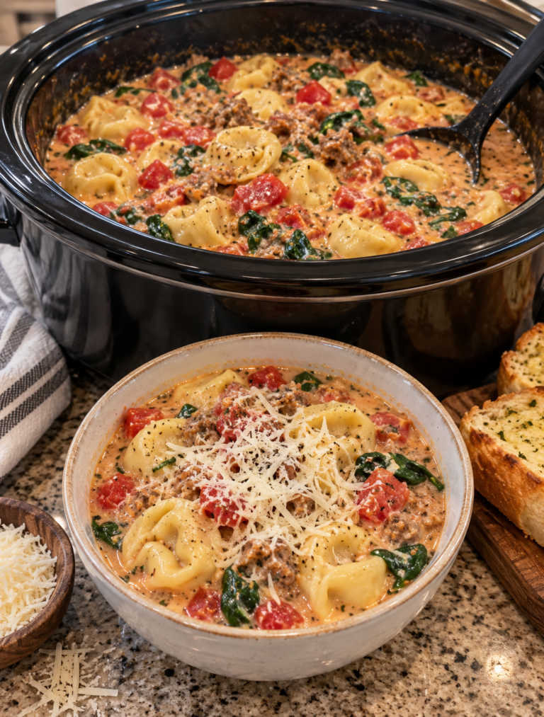 Crockpot Creamy Tortellini Soup